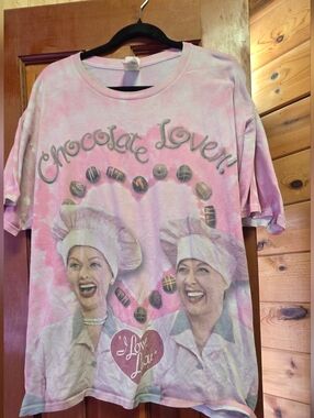 Chocolate Lover! Pink Graphic Crewneck Tee